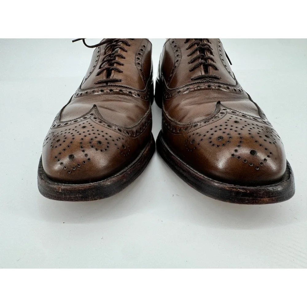 Allen Edmonds Boulevard 6375 Brown Leather Wingtip Oxford Shoes‎ Mens 10.5 C USA